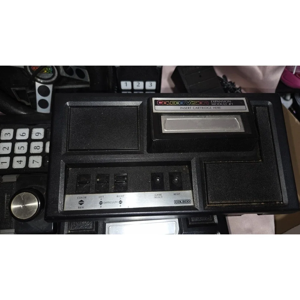 Coleco Vision Console Bundle Controllers & Expansion, UNTESTED